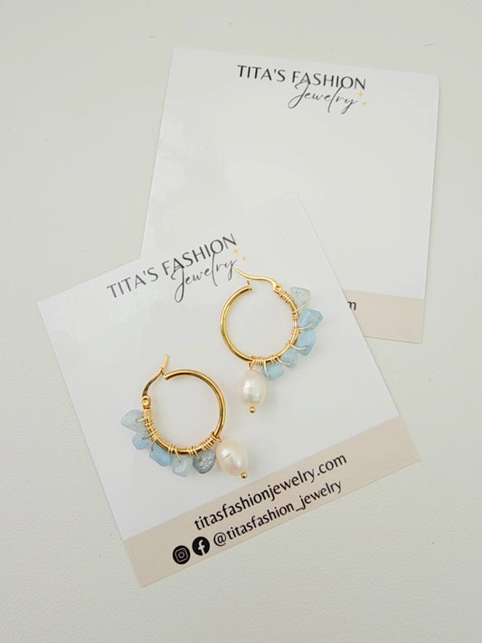 Aretes Coquí Azul